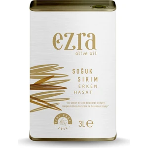 Ezra Olive Oil Naturel Sızma Soğuk Sıkım 2024 Hasat  Zeytinyağı 3 Lt