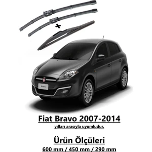 Fiat Bravo 2007-2014 Ön ve Arka Muz Silecek Takımı
