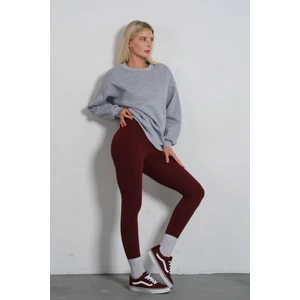 Ekstra Yüksek Bel Toparlayıcı Karyoka Dikişli Kışlık Içi Polar Push Up Kadın Tayt @simena