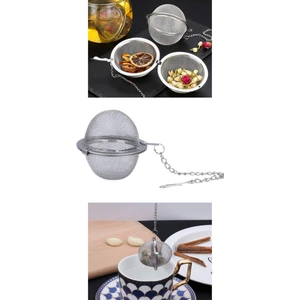 Zincirli Çay Ihlamur Dem Filtresi Paslanmaz Çelik Süzgeç Bitki Çayı Kullanışlı Demleme Süzgeci