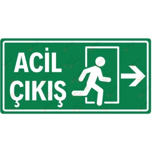 Hayg Equipment Acil Çıkış Levhası - Sağ - Dekota Üzerine Uv Baskı