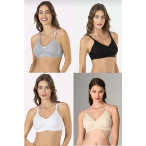 351 Kadın Penye Toparlayıcı Sütyen 4 Adet