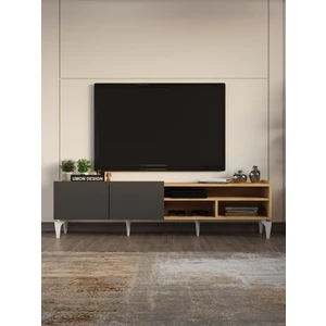 Umon Design Teos Tv Ünitesi 180  cm  Düşer Kapaklı Raflı Televizyon Sehpası