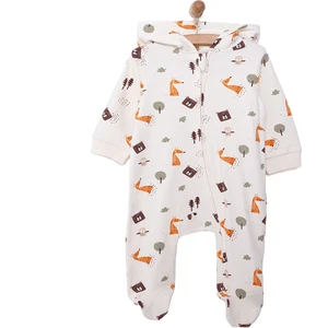 HelloBaby Yenidoğan Kapüşonlu Tulum Erkek Bebek