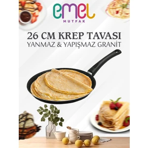 EMEL 26 Cm Granit Krep Tavası