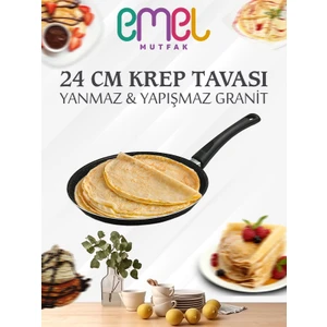 EMEL 24 Cm Granit Krep Tavası