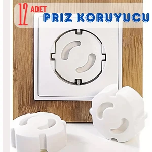 Bebek Güvenlik Priz Koruyucusu Elektrik Prizleri Koruması Priz Çocuk Güvenliği Beyaz Siyah
