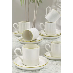 Kitchen Life 12 Parça 6 Kişilik Porselen Kirazlı Kahve Fincan Takımı 100ML - Kiraz Kahve Fincanı