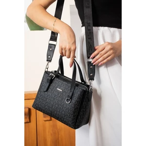 Just Polo Kadın Suya Dayanıklı Ayarlanabilir Çapraz Askılı Nikel Aksesuar 4 Gözlü El ve Omuz Çantası NL3022