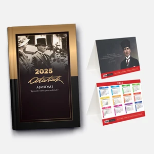 Halk Kitabevi 2025 Atatürk Ajanda Asalet ve Masa Takvimi