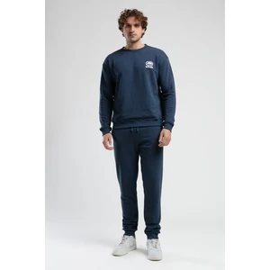 Pıerson Lacivert Rahat Kesim Nakışlı Loose Fit Erkek Eşofman Alt