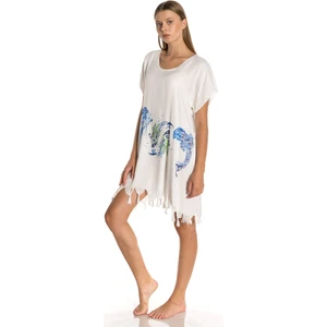 Peştemal Plaj Elbisesi ve Panço - Baskılı Viskon Yazlık Ince Dokuma - African