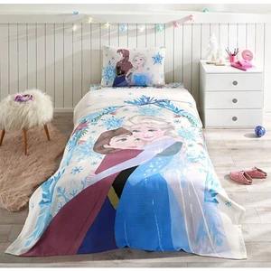 Frozen Winter %100 Pamuk Tek Kişilik Disney Lisanslı Lastikli Fitted Çarşaf Çocuk Pike Takımı