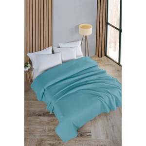 Pamuklu Petek Açık Turkuaz Çok Amaçlı Örtü Tek Kişilik - 160X230 cm