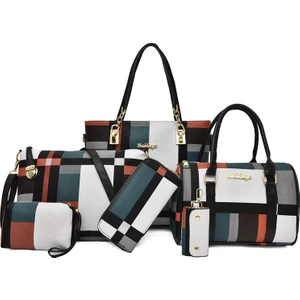 Cabbage Dog Yeni Moda Tek Omuz Crossbody Kadın Çanta Altı Parçalı Seti (Yurt Dışından)
