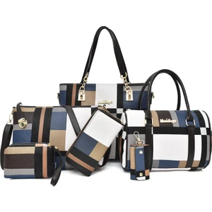 Cabbage Dog Yeni Moda Tek Omuz Crossbody Kadın Çanta Altı Parçalı Seti (Yurt Dışından)