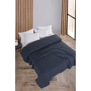 Pamuklu Petek Indigo Çok Amaçlı Örtü Tek Kişilik - 160 x 230  cm