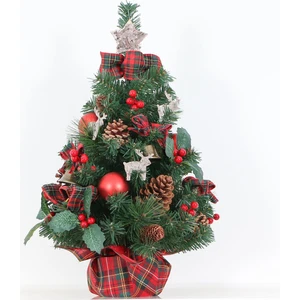 Kendinden Süslü Çam Ağaç  Sepeti 60 cm  (Kendinden Led'li)