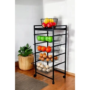 Metal 4 Katlı Patates Soğan Sepeti Sebzelik Düzenleyici