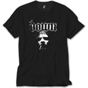 Down Jesus Face Siyah Tişört