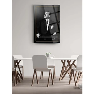 Atatürk 4mm Kırılmaz Temperli Yüksek Çözünürlüklü Cam Tablo