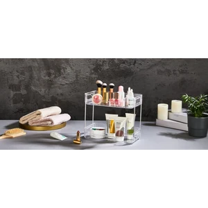 Duolivio 2 Katlı Şeffaf Mutfak Organizeri ve Raf Düzenleyici