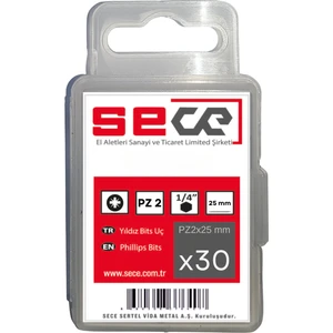 1/4'' Pozıdrıv Bits Uç PZ2X25 mm 30 Adet