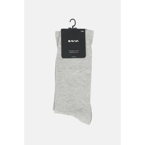Erkek Gri Düz Bambu Soket Çorap B008505