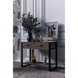 Moka Park AVM Çekmeceli Raflı Dekoratif  Metal Ayaklı Antre  Şık  Dresuar