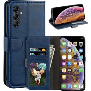M.TK Moveteck Samsung Galaxy A16 Kılıf 360 Cüzdanlı Tam Kaplar Deri Dokulu Kapaklı Kartvizit Bölmeli Cüzdan Standlı Kopçalı Kartlık Bölmeli