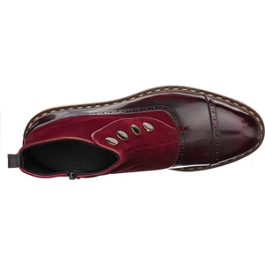 Costo Shoes NVN491 Bordo Açma Deri Eva Taban Büyük Numara Bot Rahat Geniş Kalıp Premıum Serisi