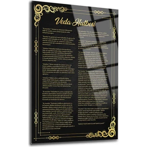 Veda Hutbesi Din 4mm Kırılmaz Temperli Yüksek Çözünürlüklü Cam Tablo