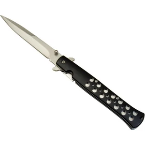 Wenom Çakı Metal Siyah 22,5 cm Yarı Otomatik , Kemerlikli