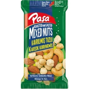Paşa Kuruyemiş Kavrulmuş Karışık Lüx Kuruyemiş 40 gr (Toptan 120 Adet)