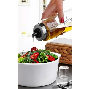 Borosilikat Akıllı Cam Yağdanlık - Dekoratif Sızdırmaz Sirkelik Sosluk 300 Ml