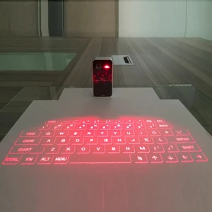 Bluetooth Lazer Klavye Şarjlı  Phone Android Tablet Için Kablosuz Taşınabilir Projeksiyon Klavye