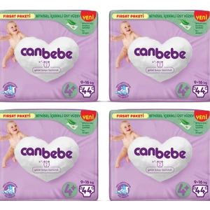 Bebek Bezi Fırsat Paketi 4+ Beden Maxi Plus (9-16kg) 44'lü x 4 Adet
