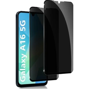 M.TK Moveteck Samsung Galaxy A16 Hayalet Ekran Koruyucu Cam Tam Kapatan Gizli Tamperli Ekran Camı 5d Parlak Privacy Glass