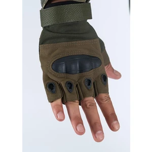 Combat Tactical Outdoor Kesik Parmaksız Eldiven Asker Polis Dağcı Sporcu Bisikletçi Kemik Eldiveni - 004