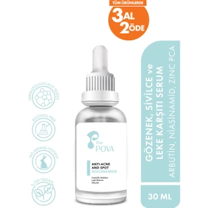 The Pova Gözenek Ve Leke Karşıtı Serum – Arbutin, Niacinamide, Zinc Pca 30 ml