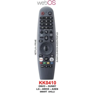 Weko Kl Onvo-Sunny-Skytech-Lg MR20GA AKB76036901 4K Webos Ses Komutlu Smart Tv Kumanda Siyah