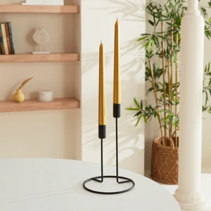 Andy 2li 24 cm Altın Şamdan Mum