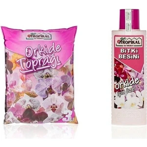 Orkide Toprağı 3 Litre | Orkide Besini 225 ml Orkide Bakım Seti