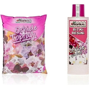 Orkide Toprağı 3 Litre, Orkide Besini 225 ml
