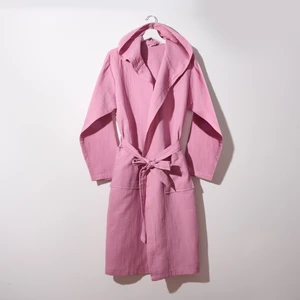 Soft Kadın Müslin Bornoz - Gülkurusu - L / Xl