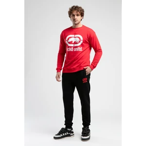 Pıerson Siyah Rahat Kesim Nakışlı Loose Fit Erkek Eşofman Alt