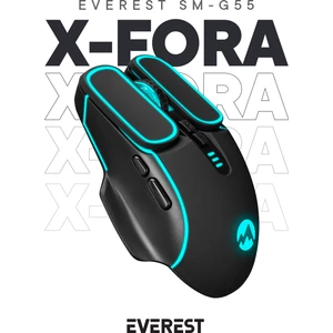 SM-G55 X-FORA Led Işıklı Gökkuşağı Aydınlatmalı 7200 Dpi Makrolu Oyuncu Mouse
