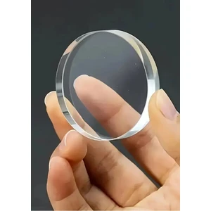 Pleksi Marketi Yuvarlak Şeffaf Cam Sergi Standı, 5.0 cm  Lazer KESIM/15MM Kalınlık--4 Adet--