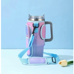 Quencher Pipetli 1.18 Lt Termos Askill Koruma Termos Kilif Çanta ve Renkli Omuz Askisi Aksesuar