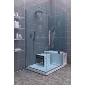 Moka Park AVM Ahşap Duvara Monte Katlanabilir Metal Ayaklı Banyo Taburesi